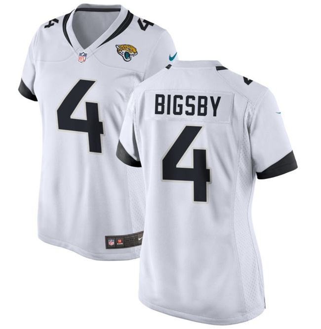 Women's Jacksonville Jaguars #4 Tank Bigsby White Football Stitched Jersey(Run Small)
